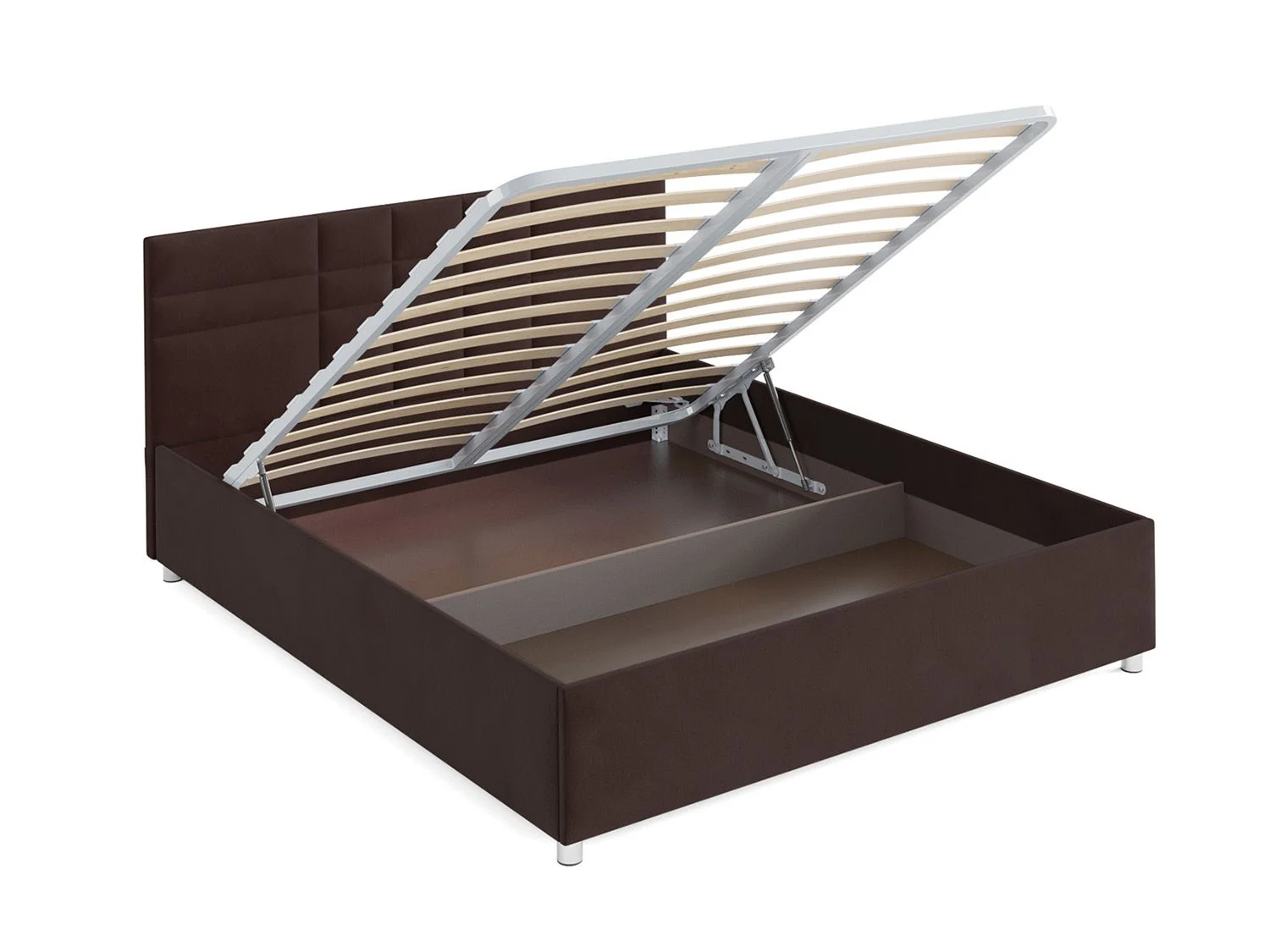 Кровать Нью-Йорк велюр шоколад / НВ-178/16 160