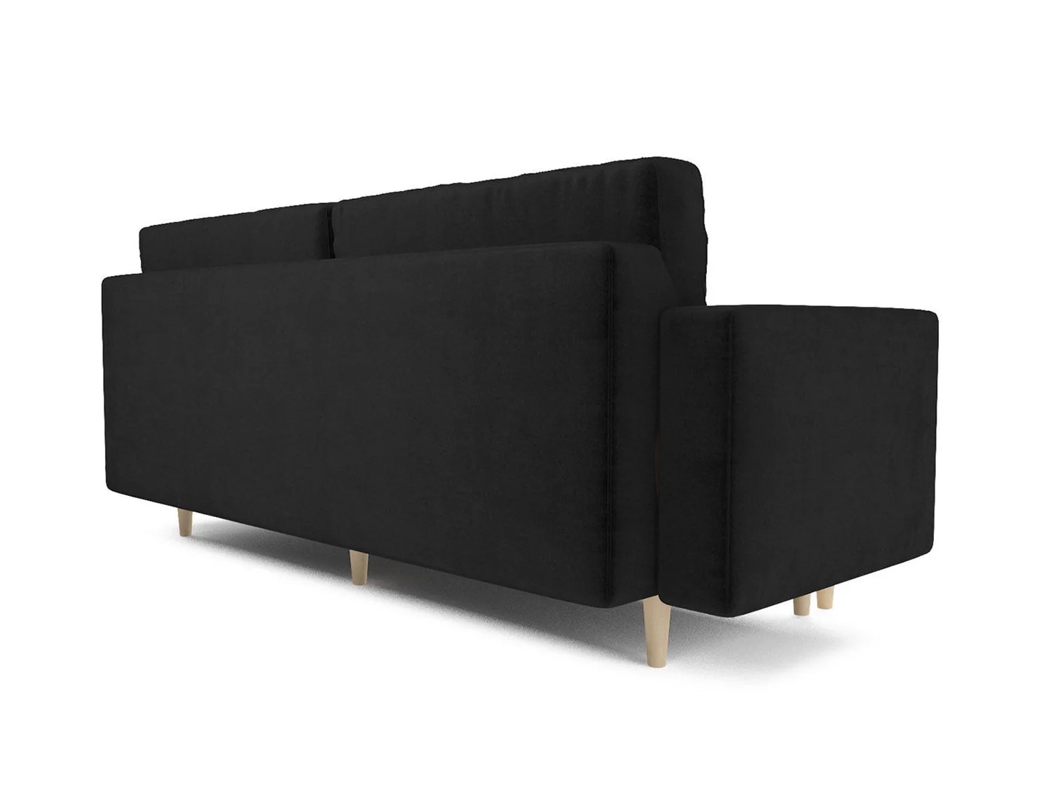 Диван Белфаст велюр черный / НВ-178/17