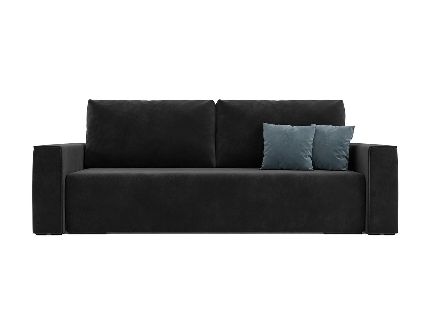 Диван Манхэттен велюр черный / НВ-178/17