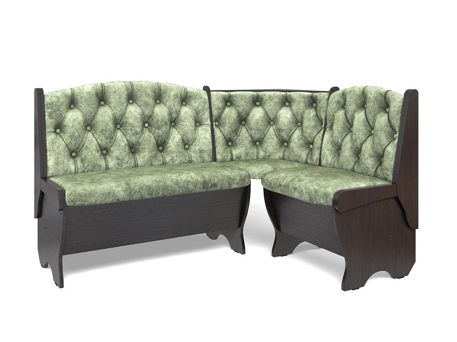 Скамья угловая Орхидея Люкс венге/велюр мохито