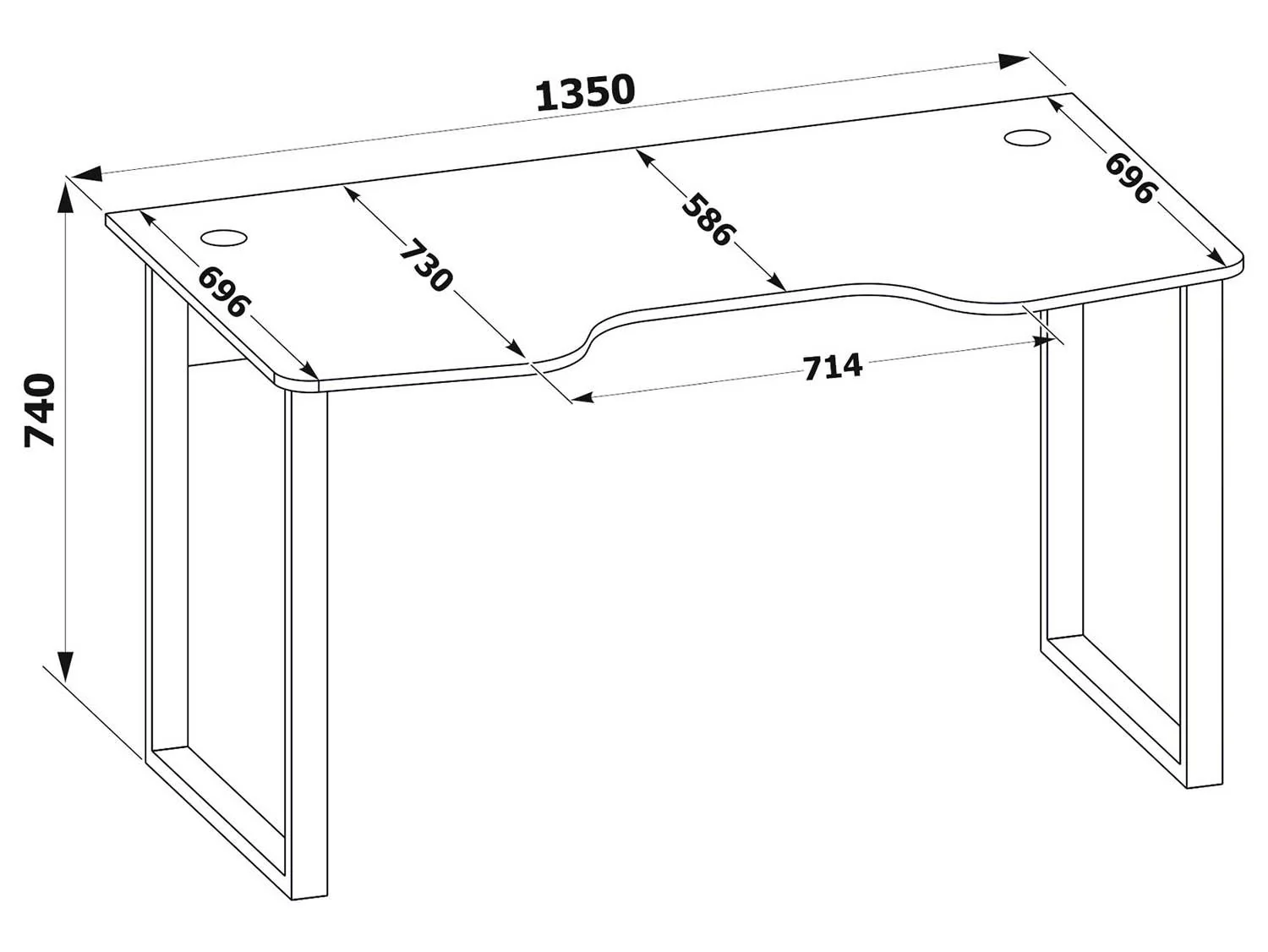 Игровой компьютерный стол КСТ-19 Дуб Сонома