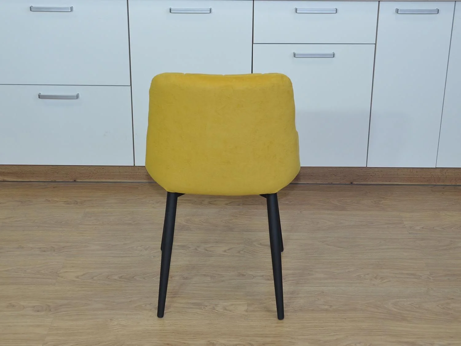 Стул Р / черный /велюр горчица