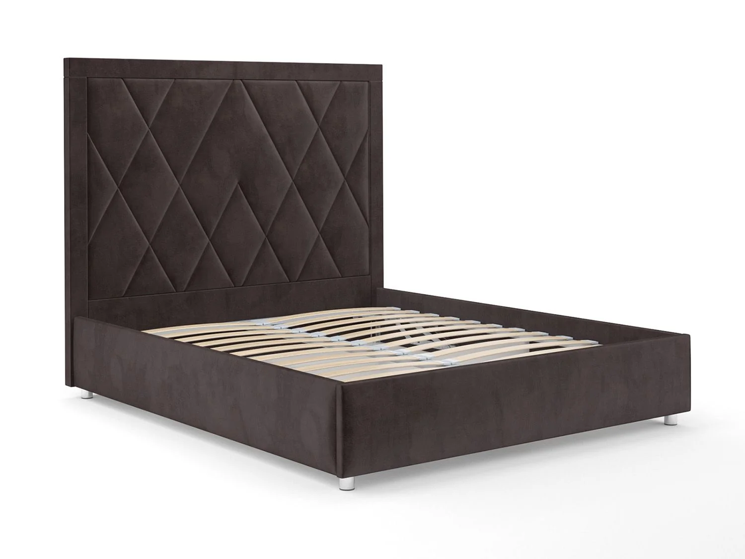 Кровать Треви бархат шоколадный STAR VELVET 60 COFFEE 140