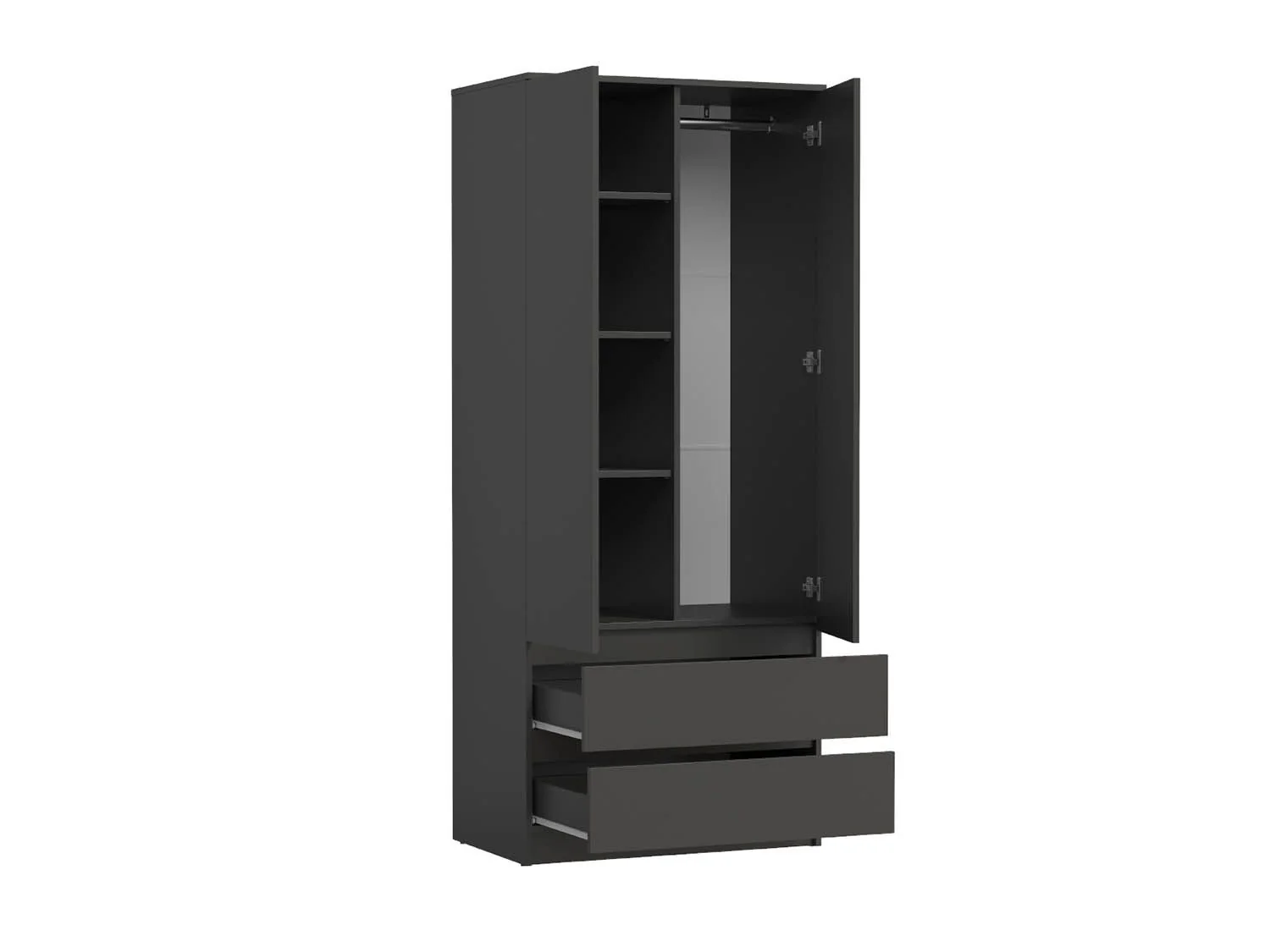 82.03 шкаф для одежды Берген Диамант серый