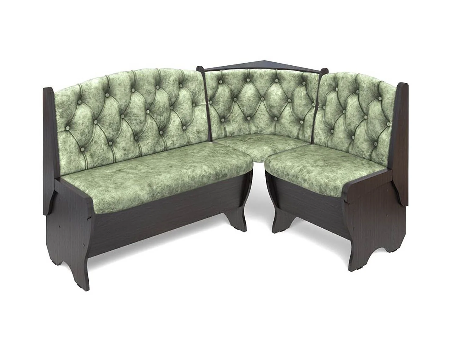 Скамья угловая Орхидея Люкс венге/велюр мохито