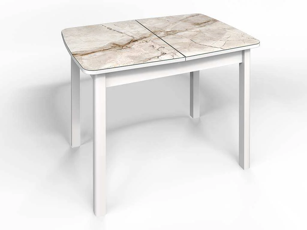 Стол СМ-4 Флорида опора массив прямая белый