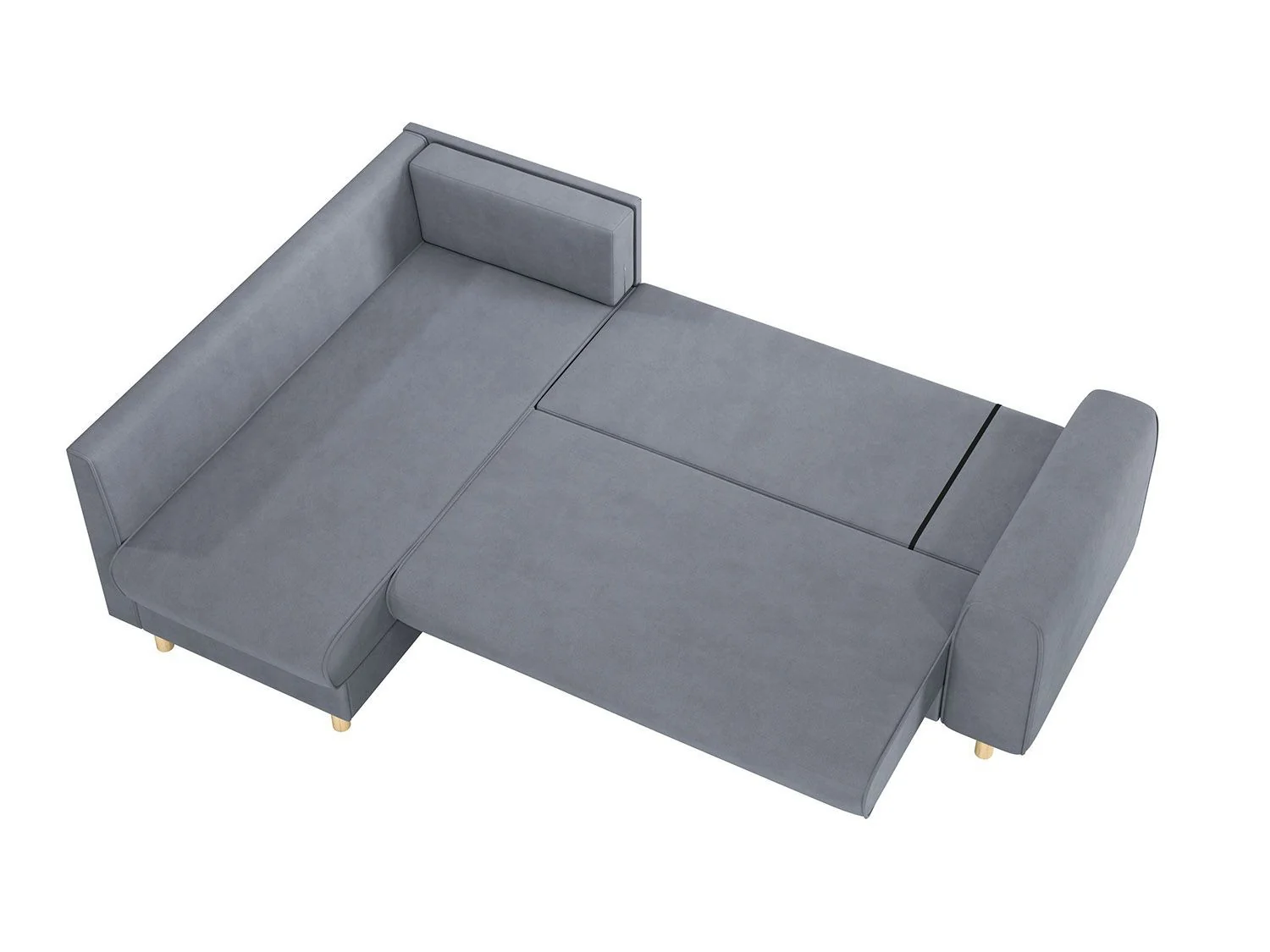 Диван-кровать угловой Шелдон / букле Лайк серый 995