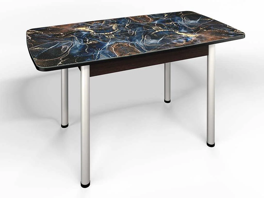 Стол СМ-5 Флорида ноги окрас круглый венге/серебро