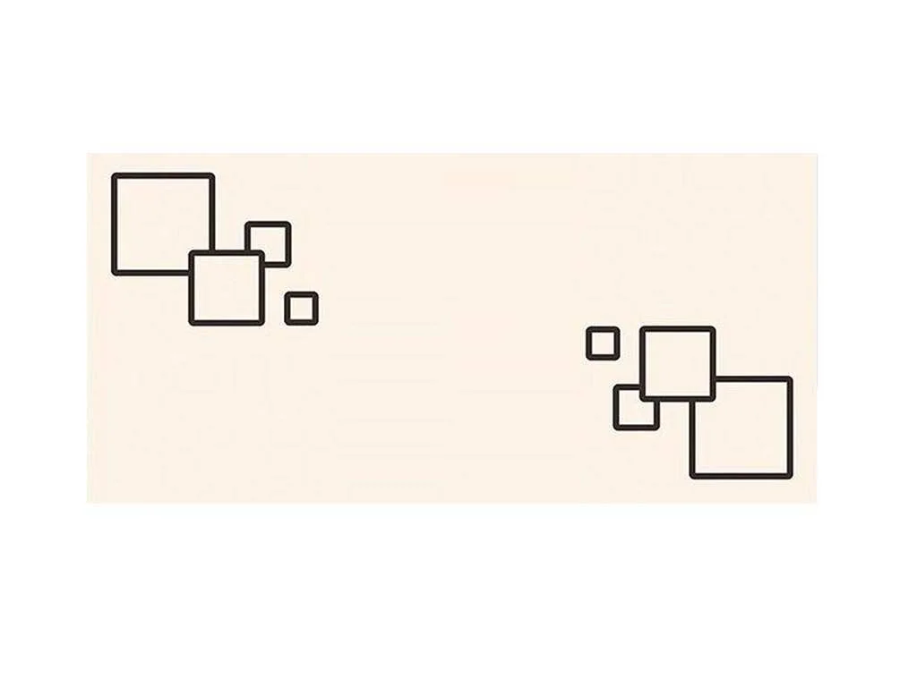 Альфа фотопечать стол обеденный раздвижной / квадраты на бежевом/дуб молочный/белый