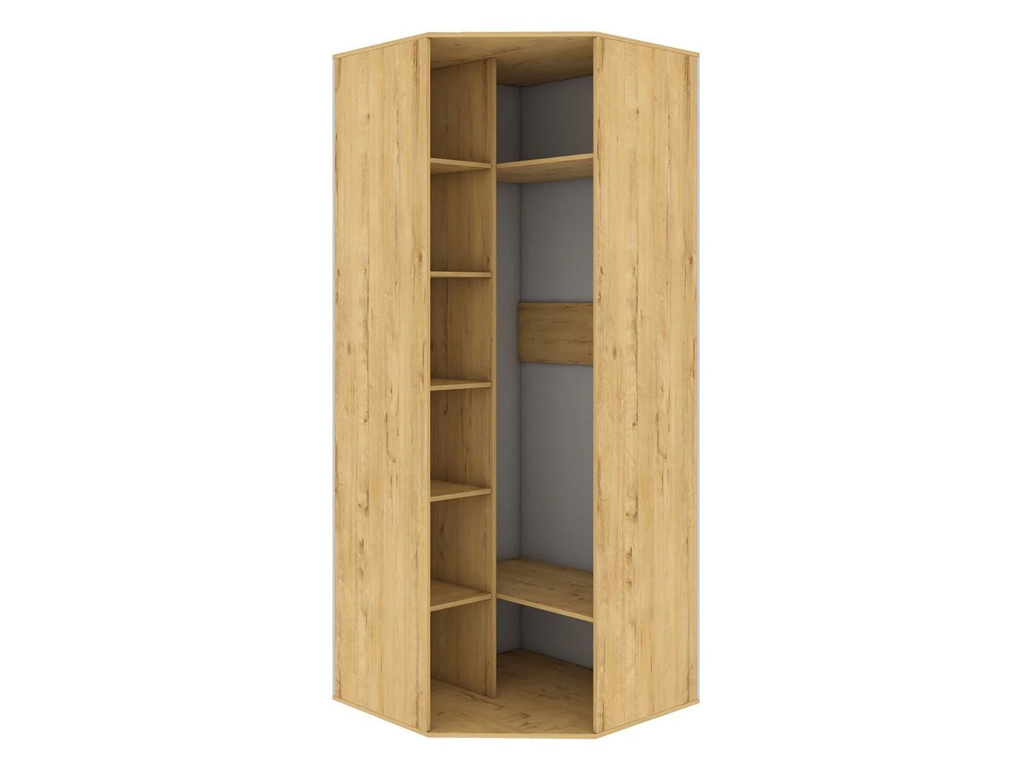 Бруно Шкаф угловой Дуб Вотан / Серый графит