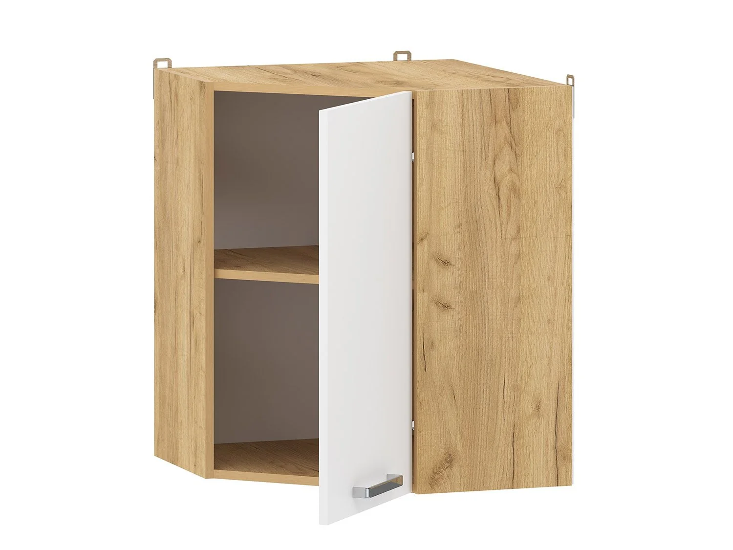 Борги 100.34 шкаф навесной угловой Дуб Крафт золотой / Белый