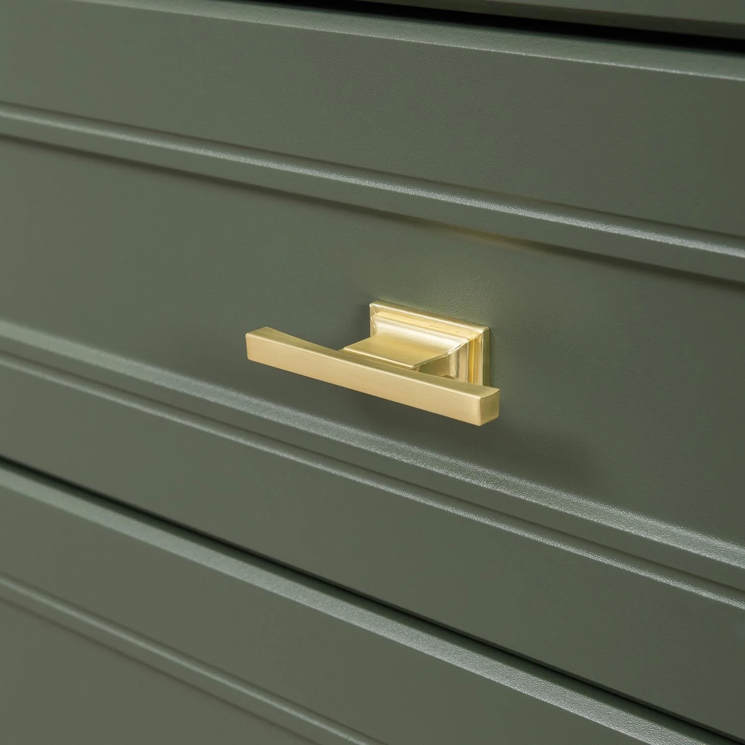 Марион комод 16.249 Дымчатый зеленый / Олива шагрень