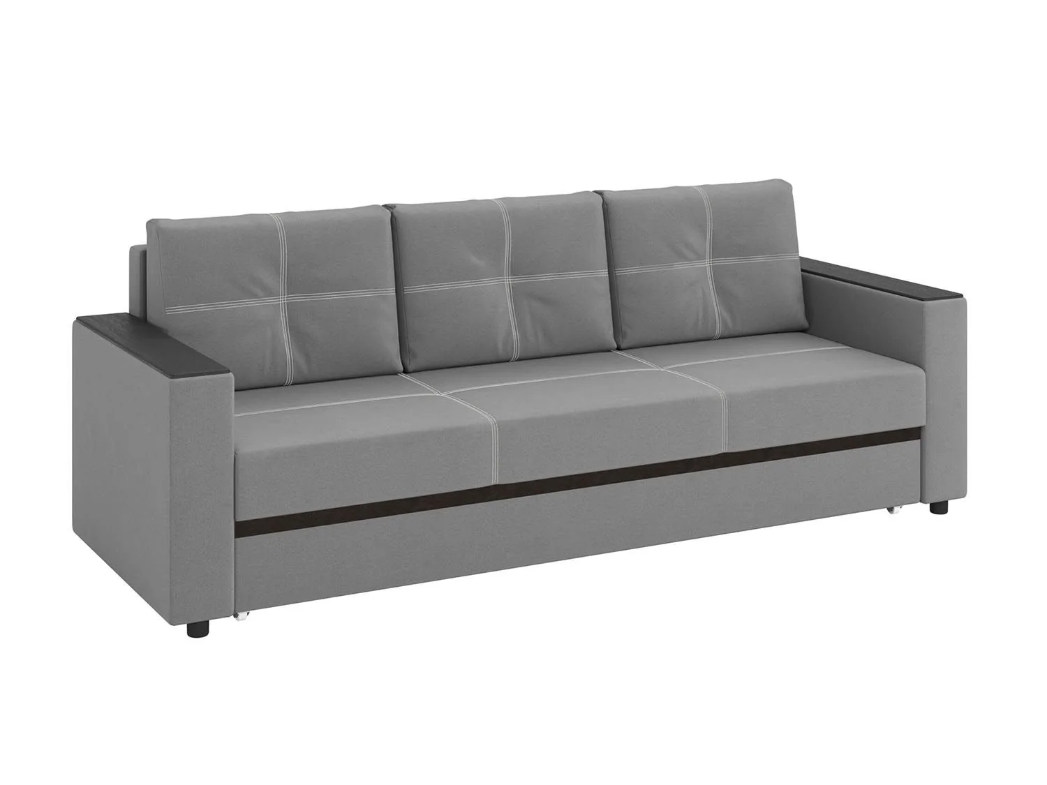 Смарт диван-кровать 3-х мест / велюр Parma 25 серый