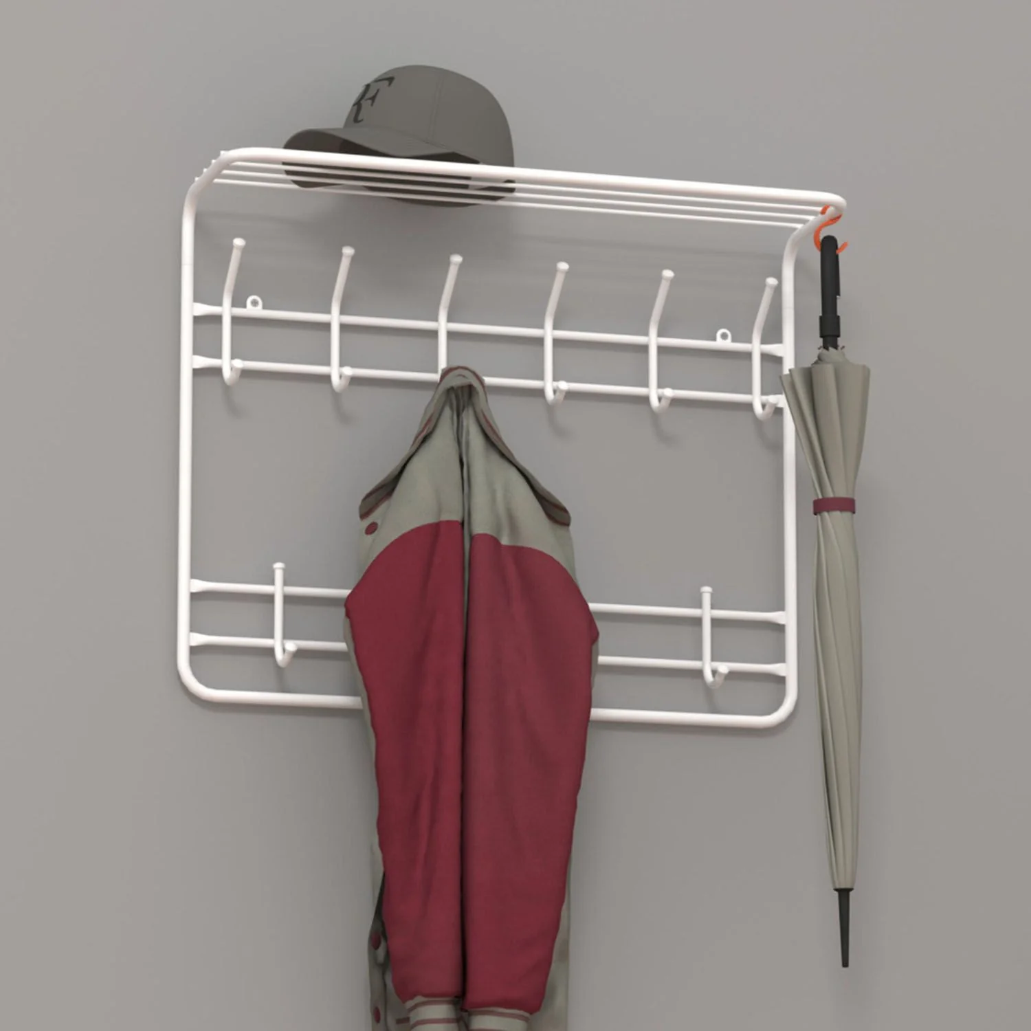 Вешалка 2-х ярусная 80 белый