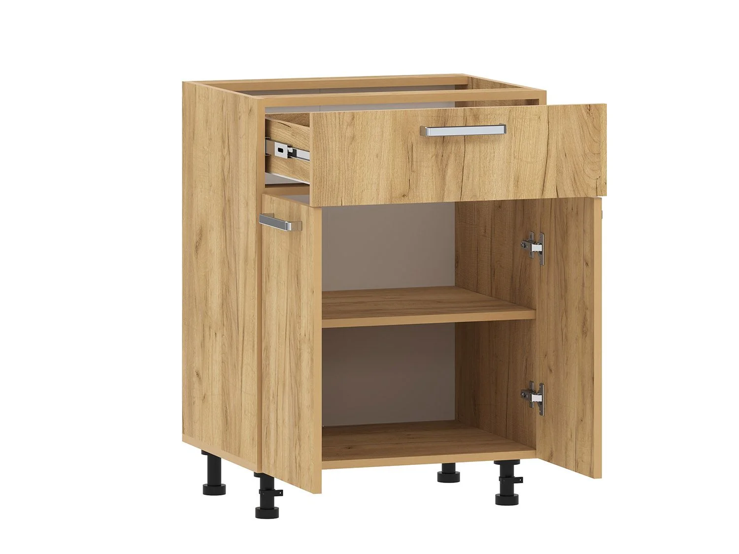 Борги 100.09 тумба кухонная (600) Дуб Крафт золотой / Дуб Крафт золотой