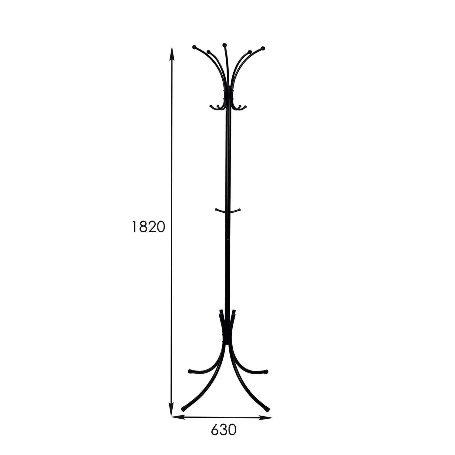 Вешалка напольная Корона разборная Графит