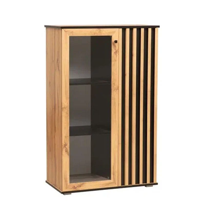 Шкаф комбинированный Либерти 51.03 (опора h20) Дуб вотан/Черный