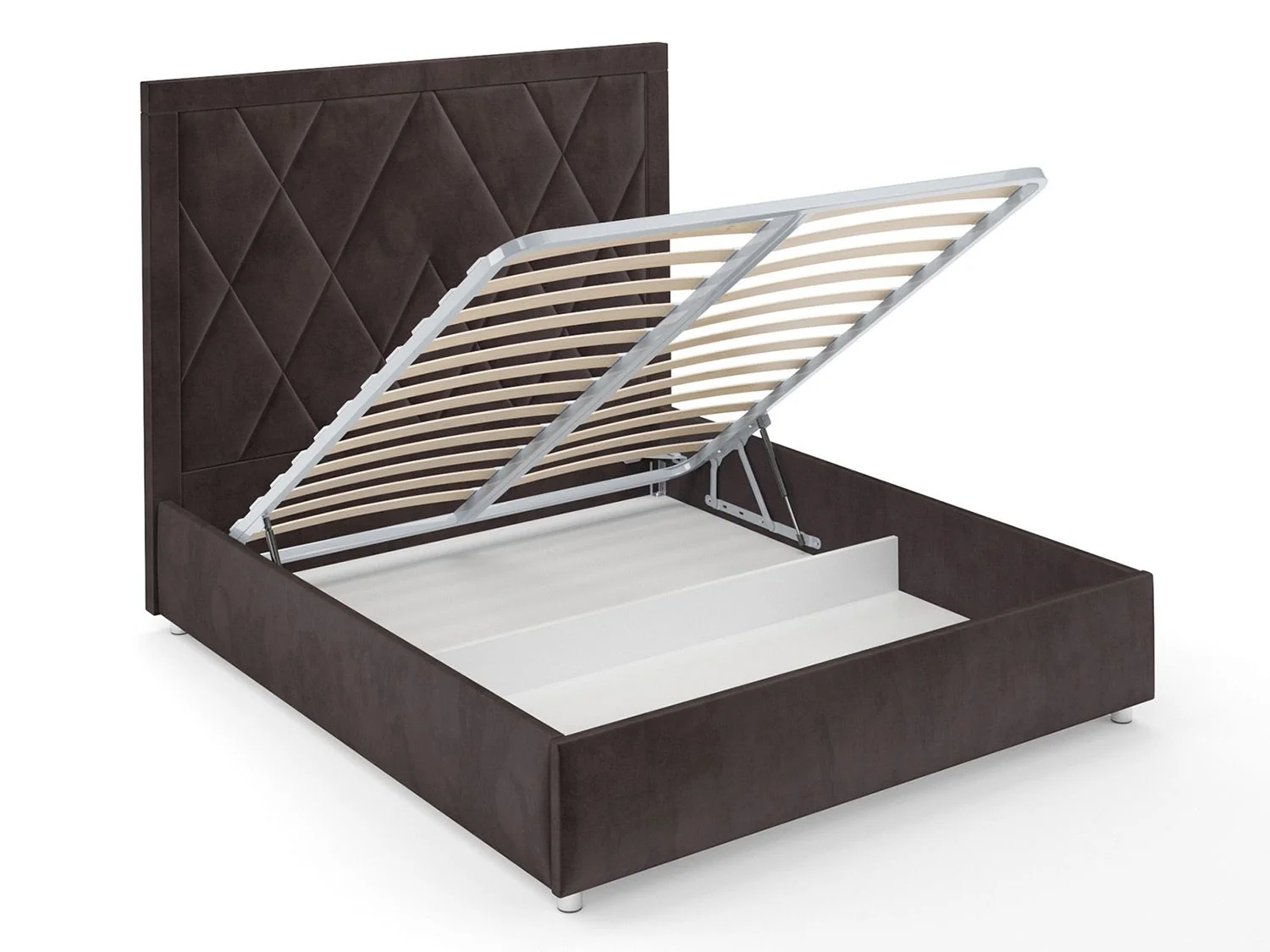 Кровать Треви бархат шоколадный STAR VELVET 60 COFFEE 140