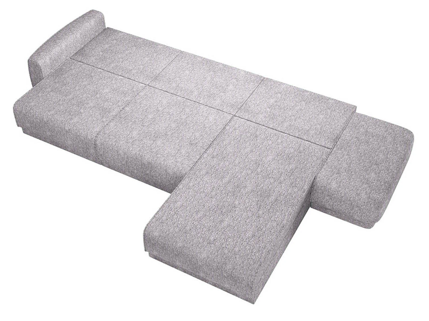 Женева 2SOPF ПРАВЫЙ диван-кровать угловой еврокнижка / Сильвер