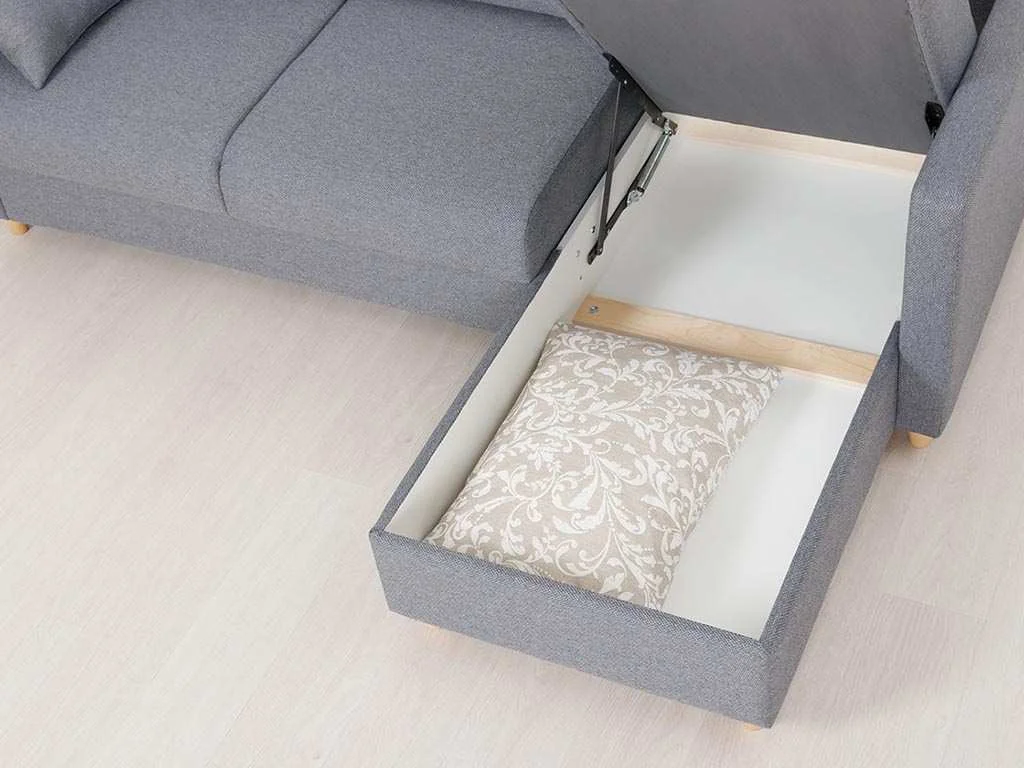 Дилан диван-кровать угловой ТД 423 Сага дарк грей