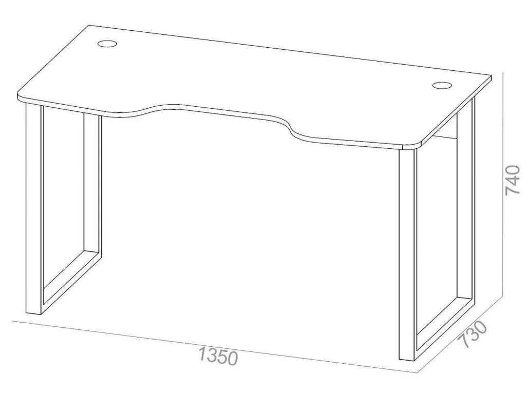 Игровой компьютерный стол КСТ-19 Черный/Красный