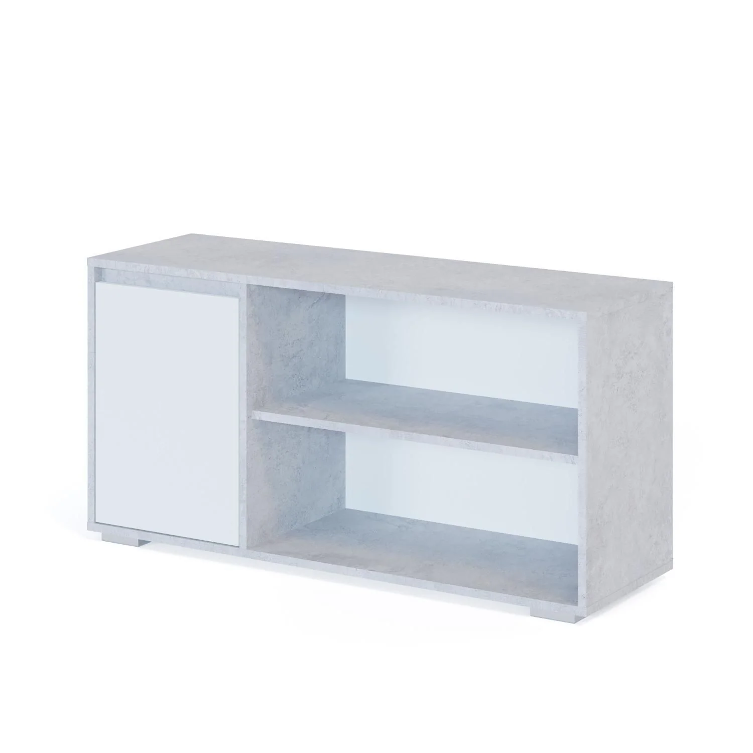 ТВ-тумба Т-2 Бетон/Белый