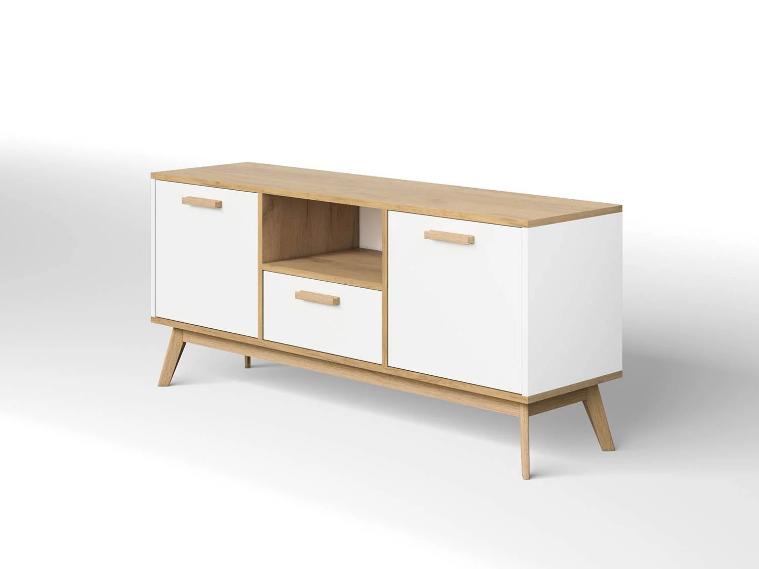 Алатея тумба ТВ Дуб золотой/Белый