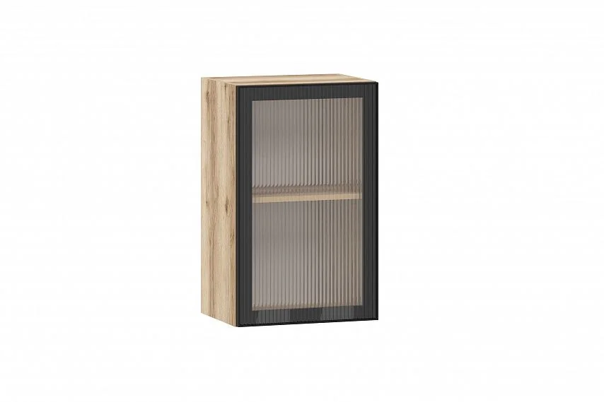 Moru шкаф навесной 100.80.450 / Дуб делано/Черный