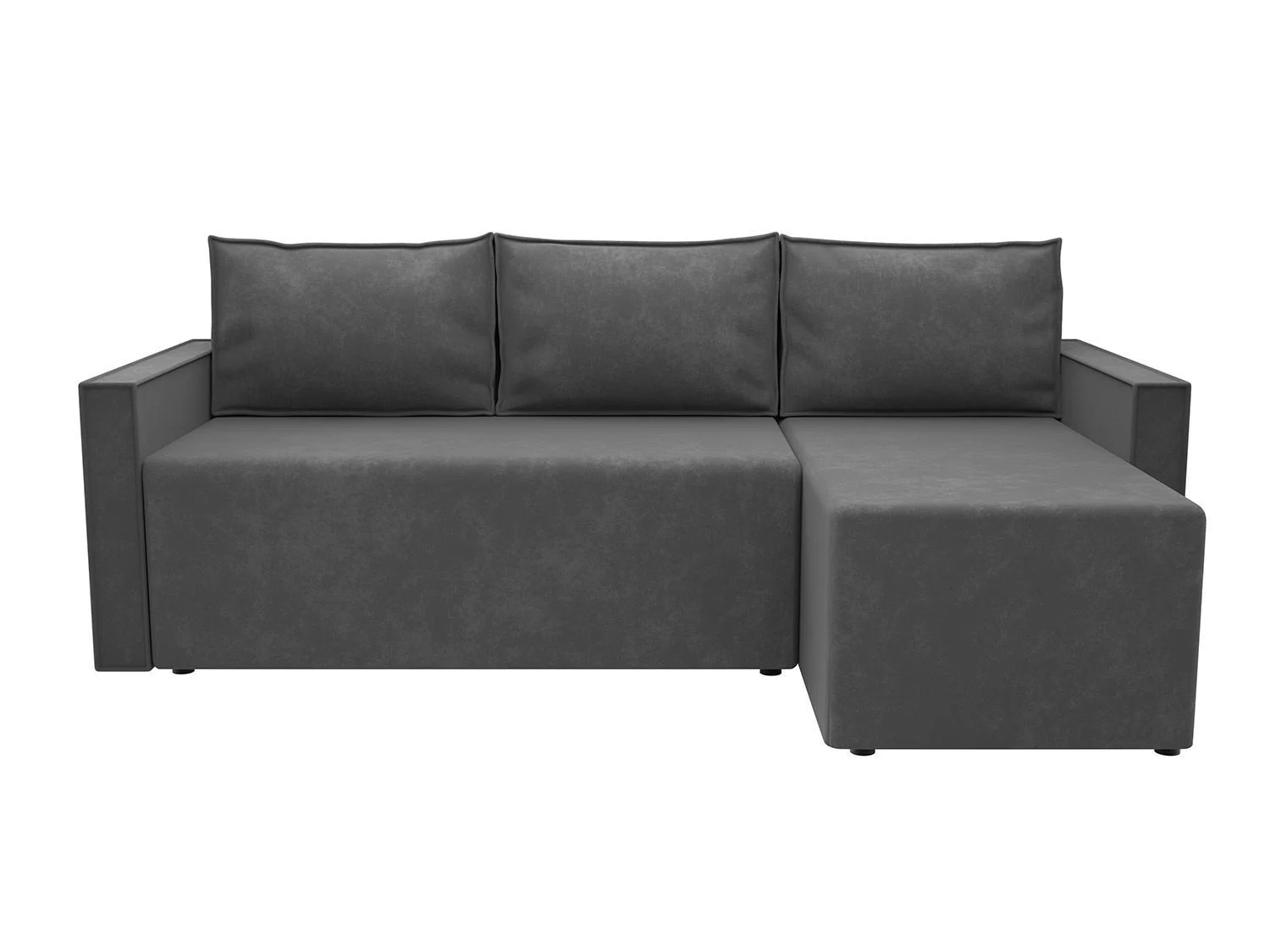 Диван Берта угловой велюр серый