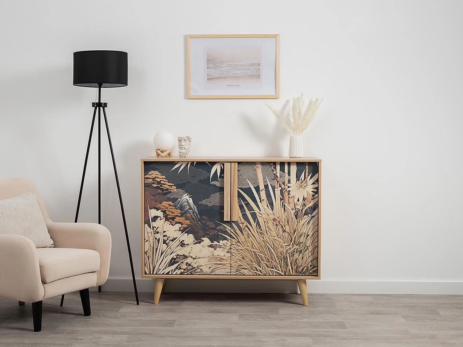 Току комод 16.230.04 Гикори Рокфорд / Белый