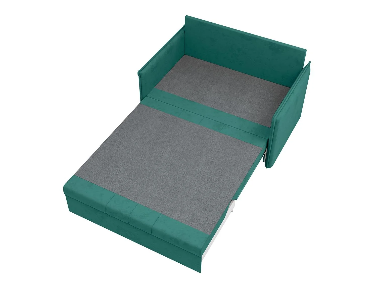 Дэнди диван-кровать 2 думки / велюр Fresh изумруд / сильвер