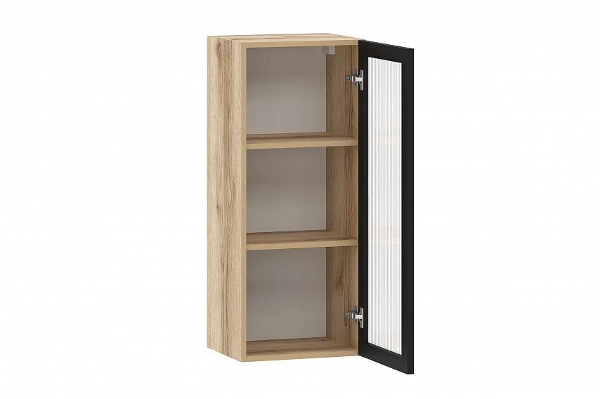 Moru шкаф навесной 100.82.400 / Дуб делано/Черный