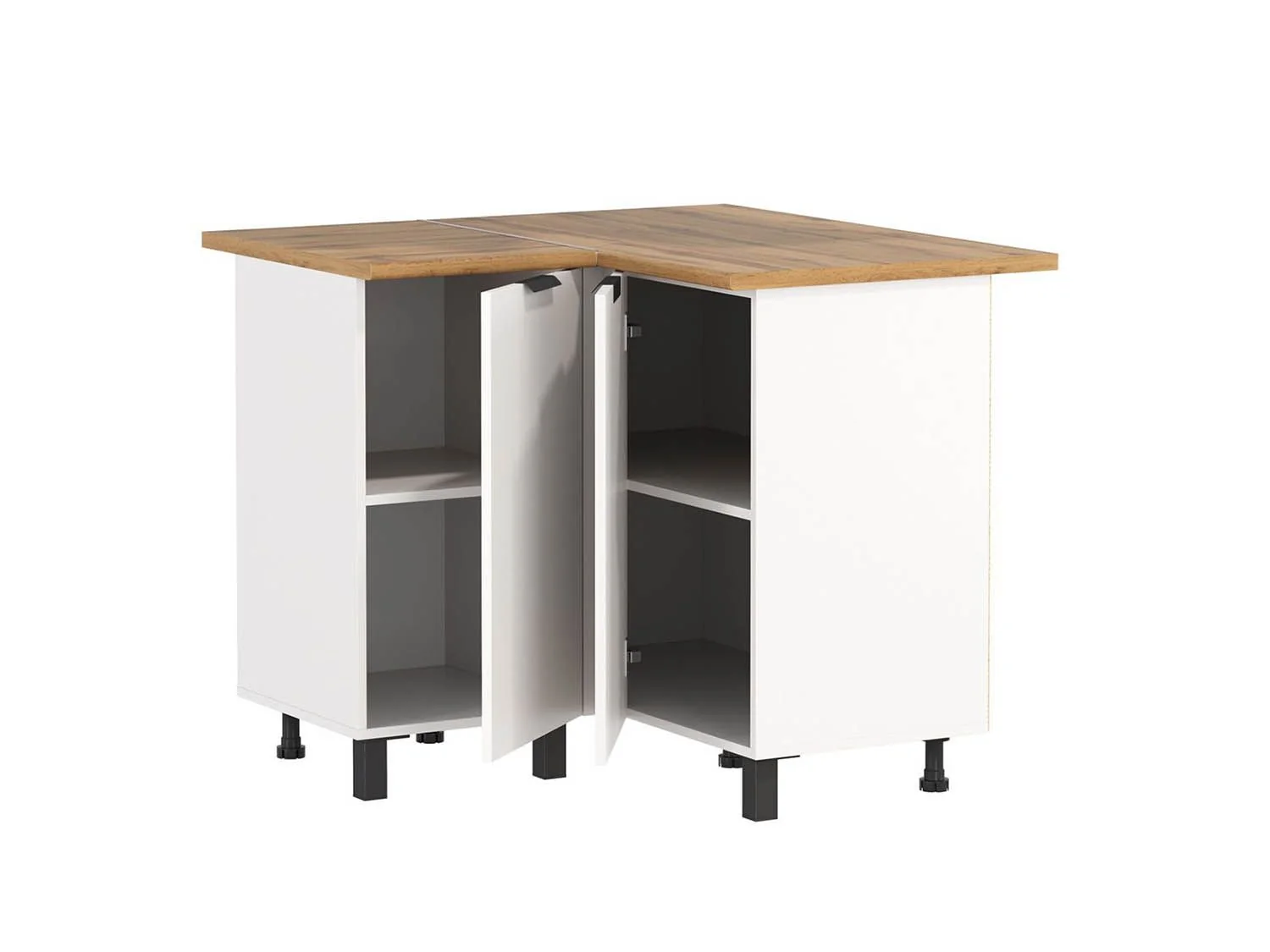 Кухня Венера угловая 1000 х 1000 Белый