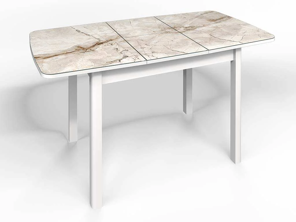 Стол СМ-4 Флорида опора массив прямая белый