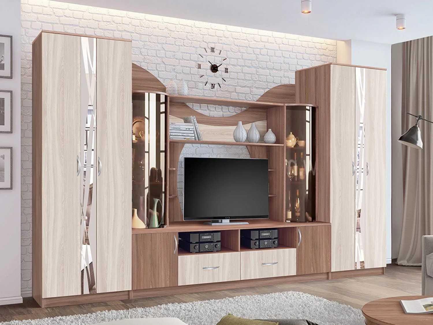 Аллегро 5 гостиная / Ясень темный/светлый