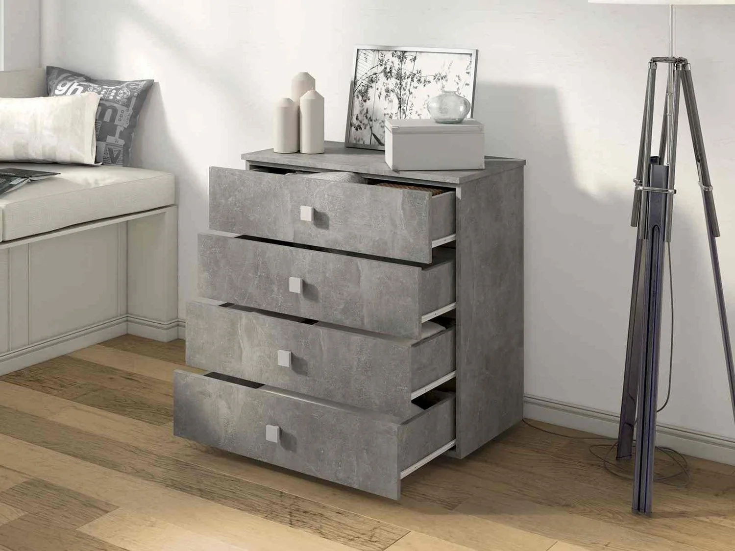 Комод Лофт-4 Бетон ателье