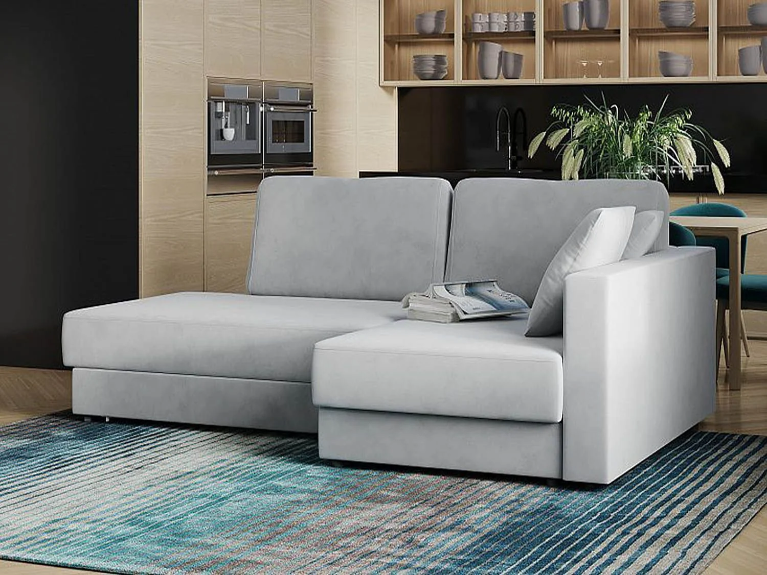 Диван угловой Бостон / Ультра смог