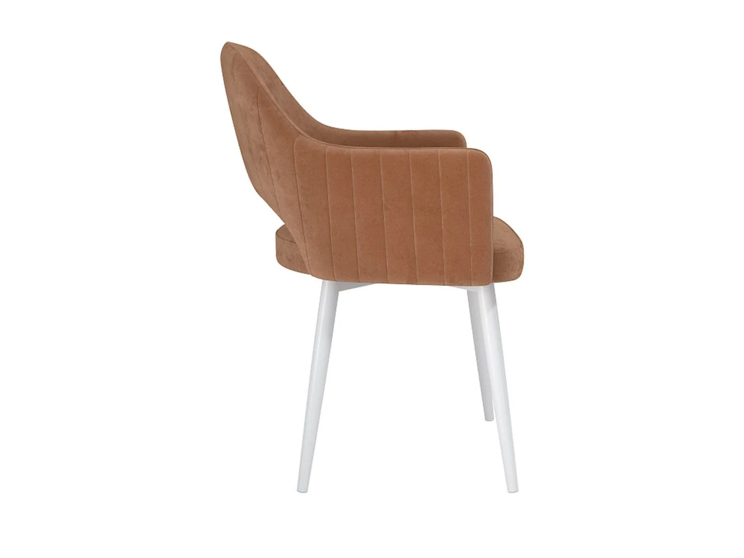 Берта Т стул велюр тенерифе корица / белый