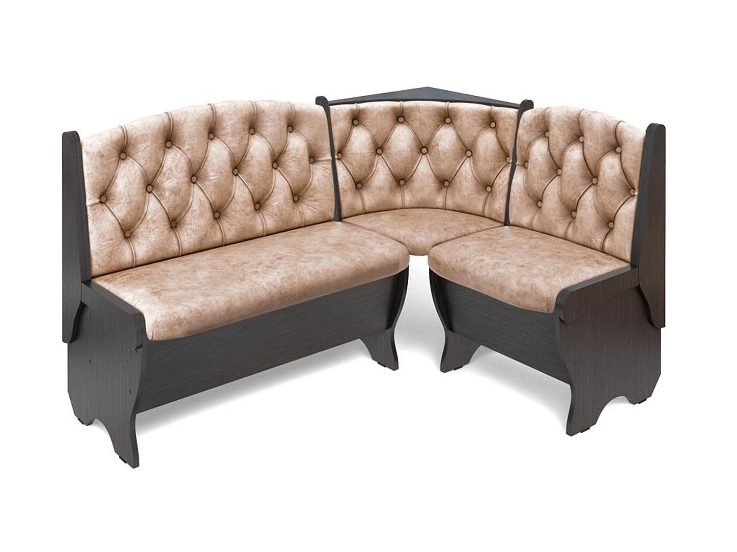 Скамья угловая Орхидея Люкс венге/велюр латте