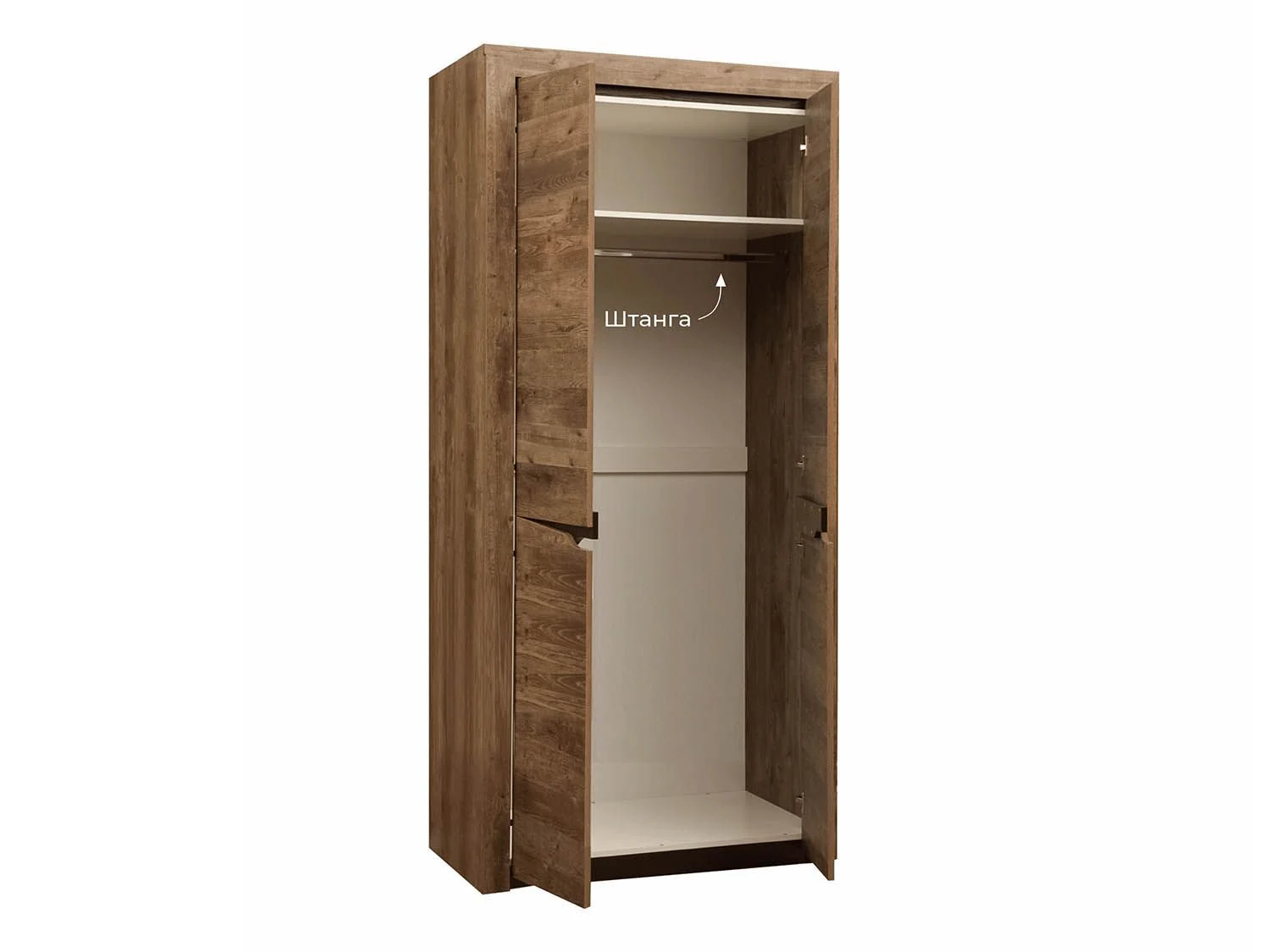 33.03 Лючия шкаф для одежды 2-х дв. кейптаун/венге