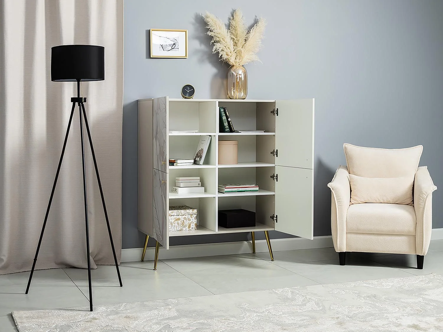 Флоу комод 16.329 Кашемир / Белый