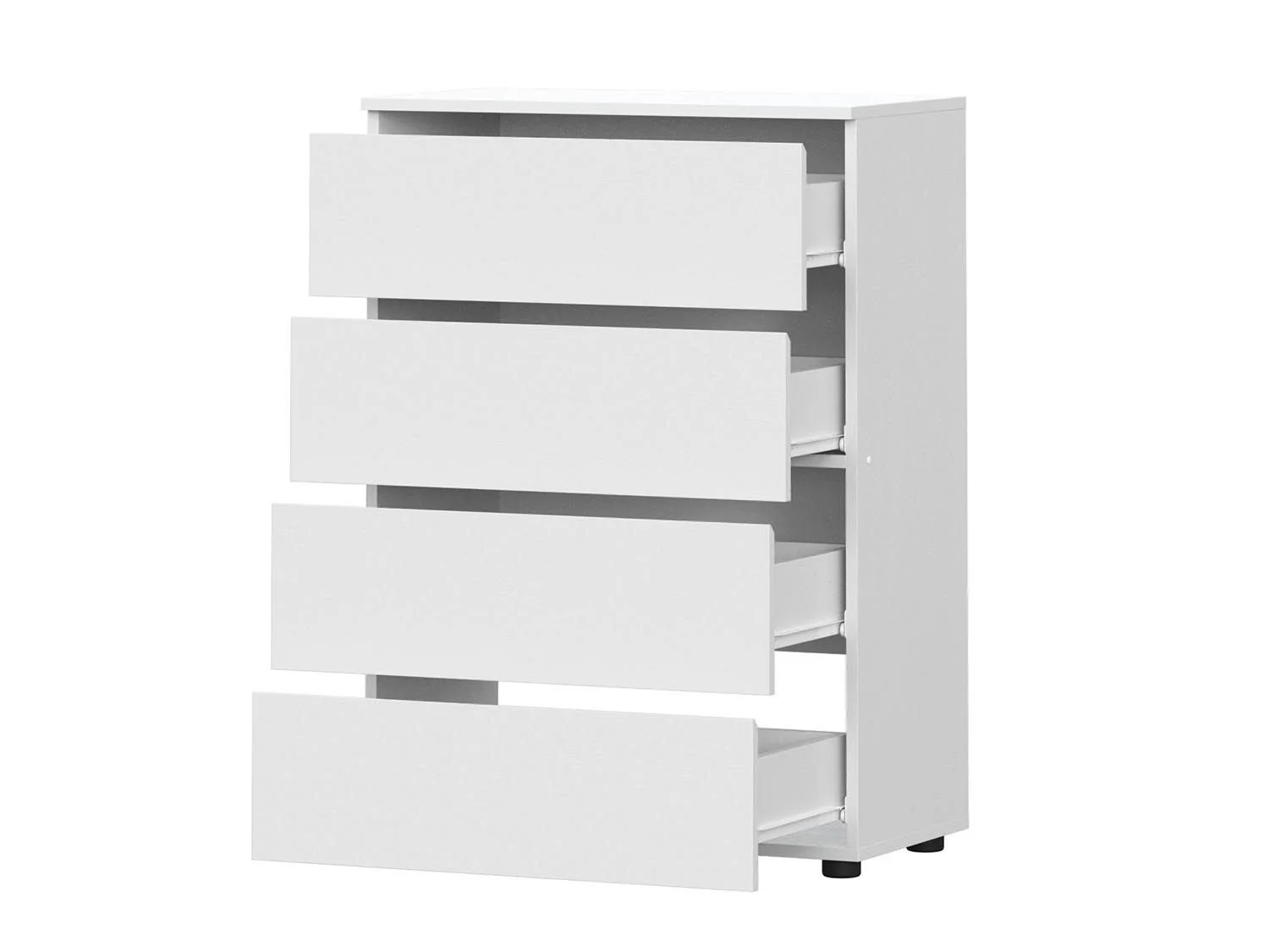 Токио комод 4 ящика / Белый текстурный