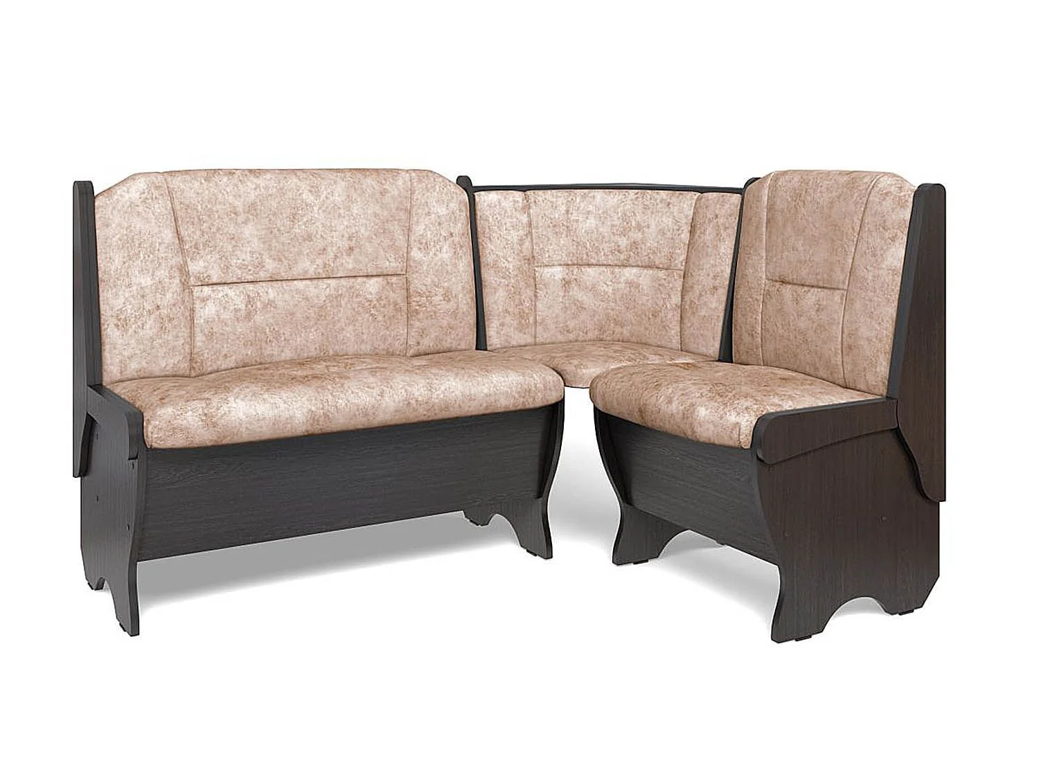 Скамья угловая Орхидея венге/велюр латте