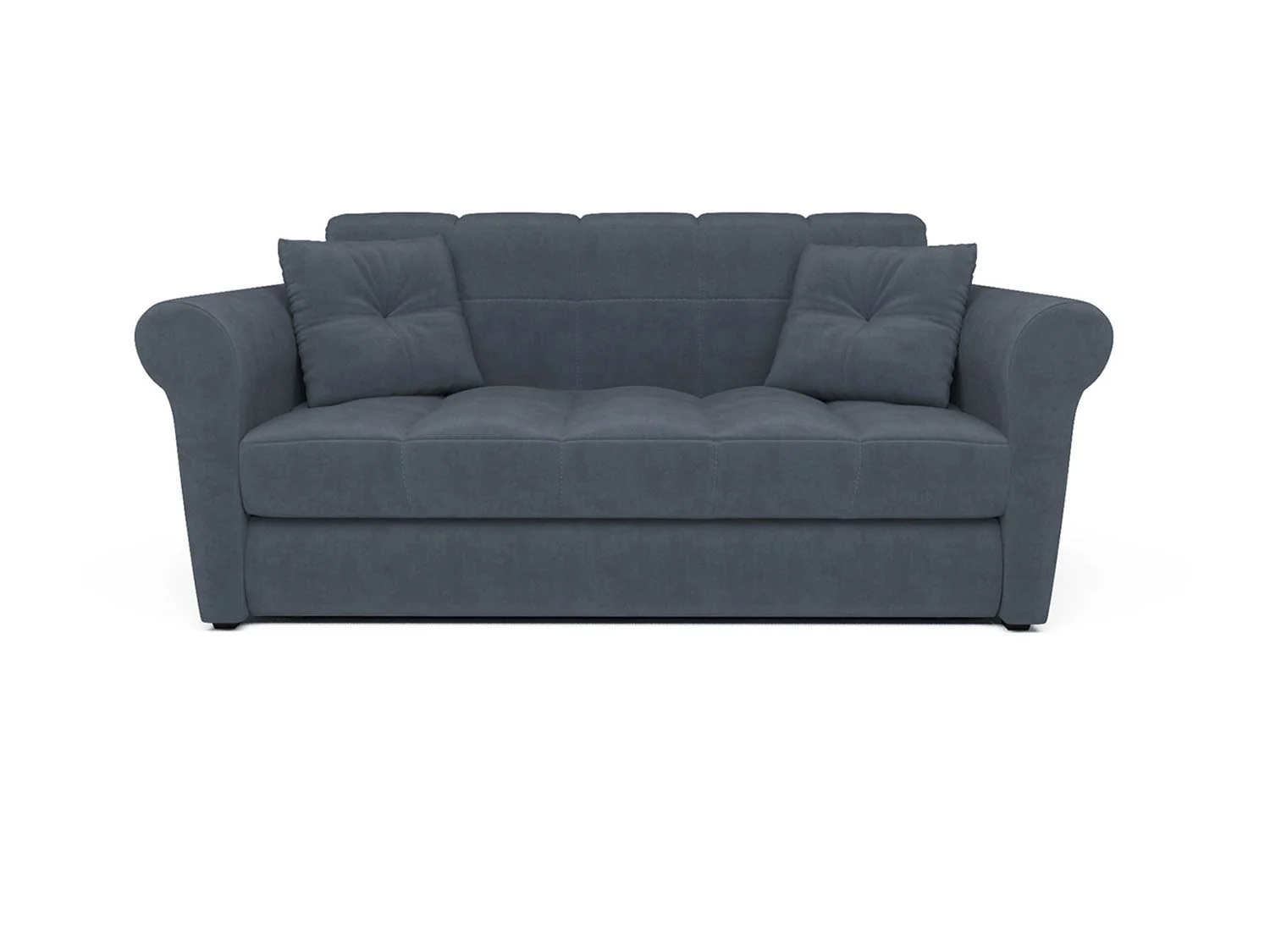 Диван Гранд велюр серо-синий / НВ-178/26