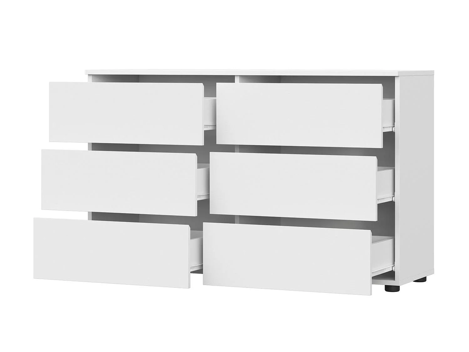 Токио комод 6 ящиков / Белый текстурный
