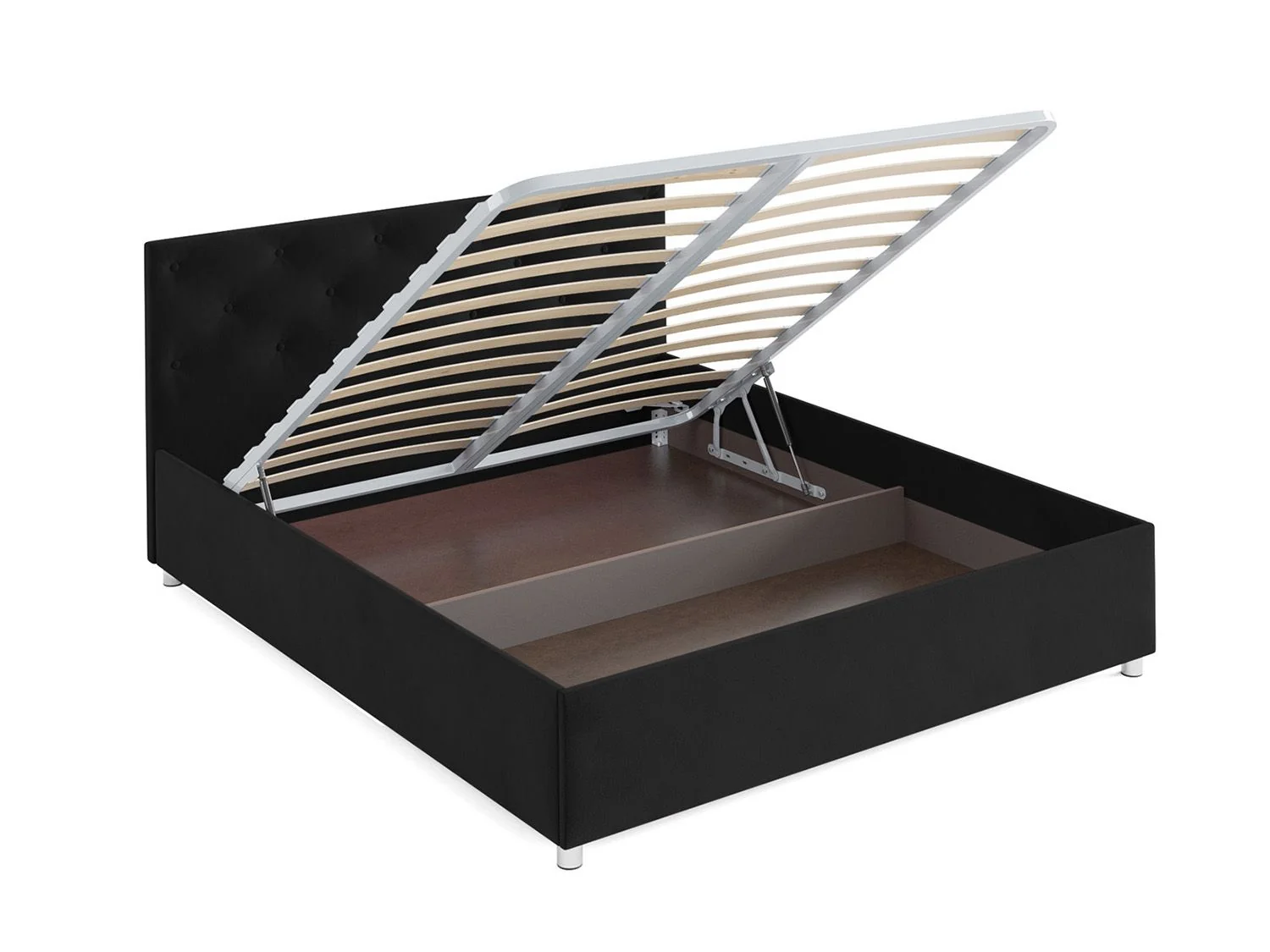 Кровать Классик велюр черный / НВ-178/17 160