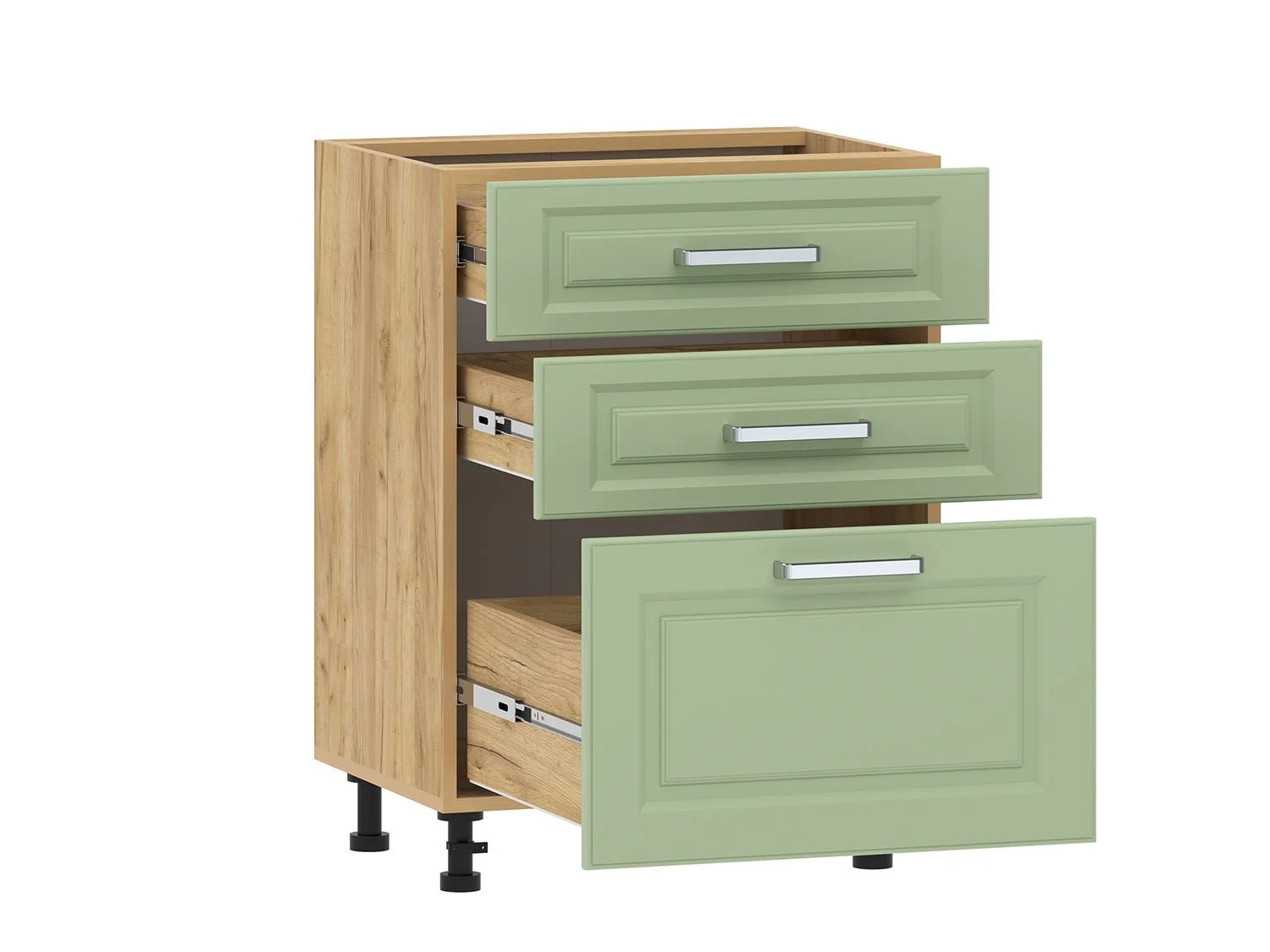 Вокс 100.06 тумба кухонная (600) Дуб Крафт золотой / Фисташка