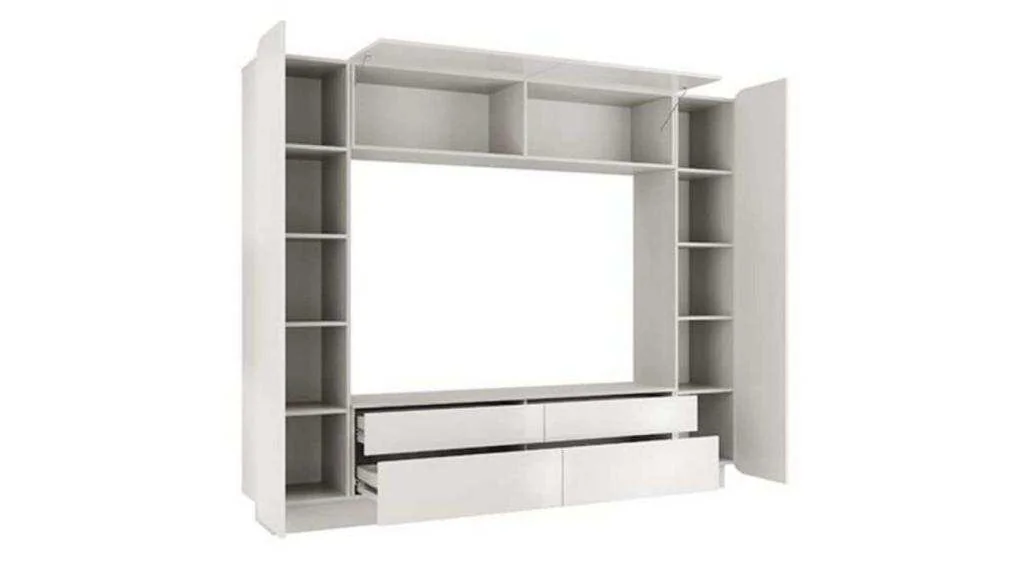 Стенка Лаванда-2 белый/белый глянец