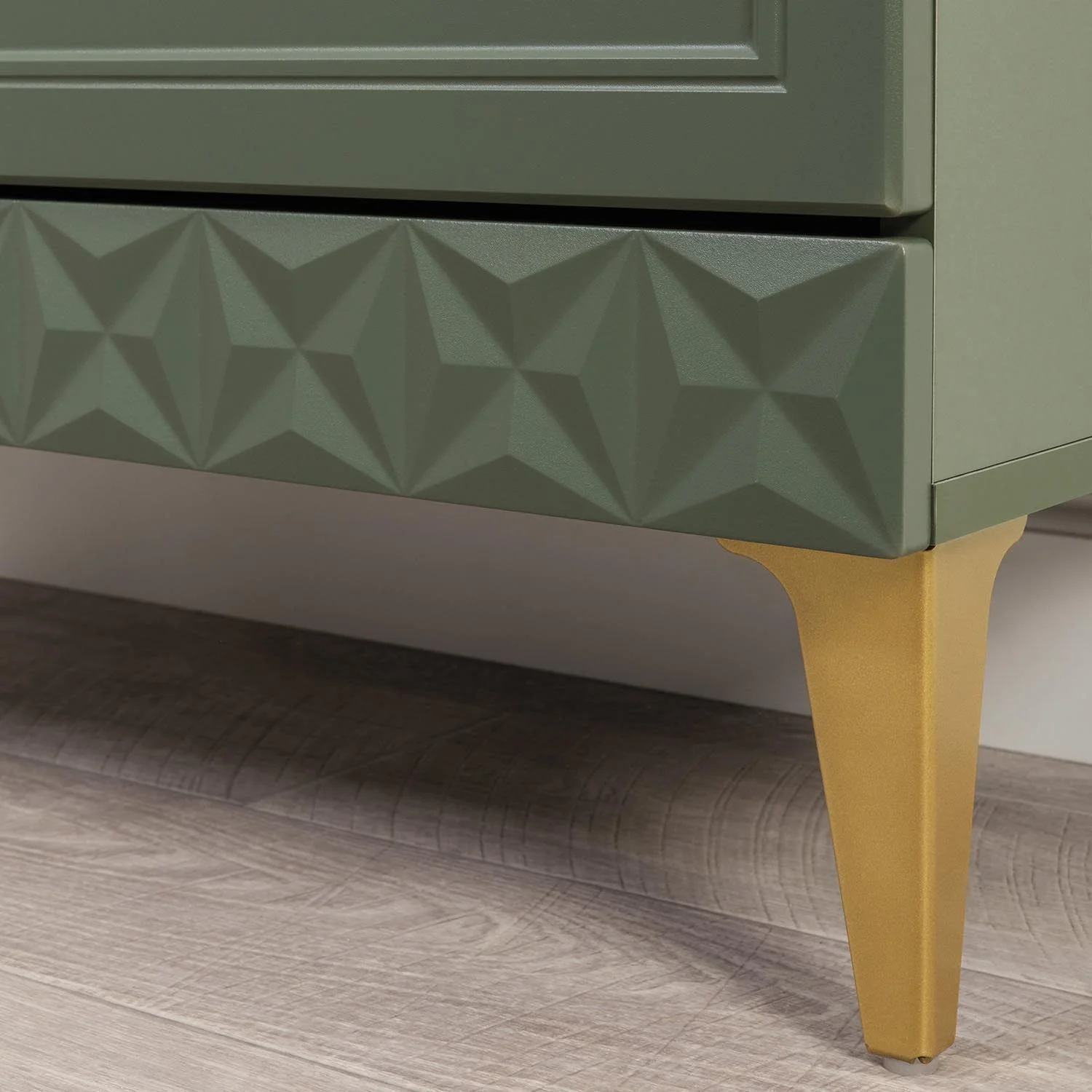 Марион комод 16.249 Дымчатый зеленый / Олива шагрень