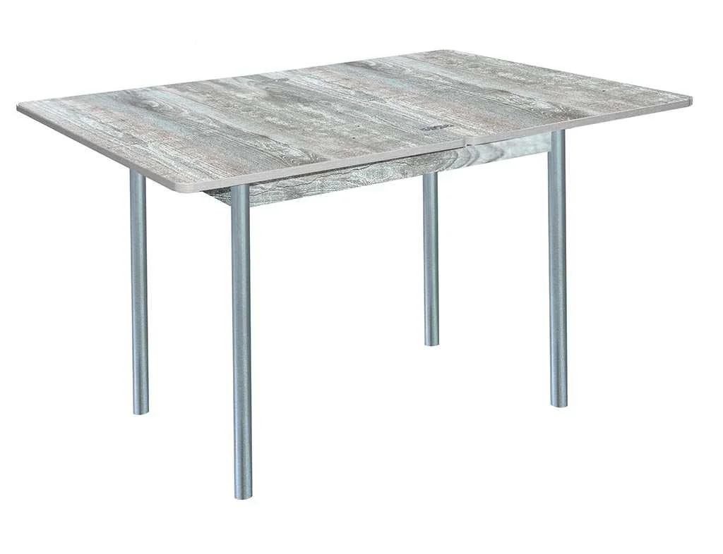 Симпл стол обеденный раскладной / бетон темный/металлик